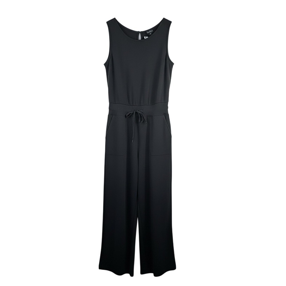 Nicole Miller Jumpsuit sz M wide leg‎ athleisure beach 90s minimalist